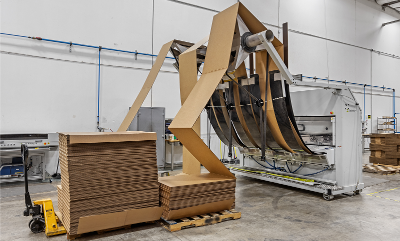 Printing press machine in operation